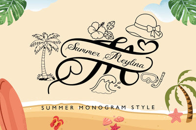 Summer Meylina Monogram Font Prasetya Letter 