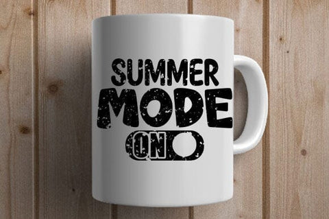 Summer Mode On SVG Retro Summer Beach Cut File for Cricut SVG BillahCrafts 