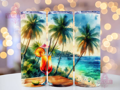 Summer Mojito Cocktail 20oz Tumbler Wrap Sublimation Design, Straight Tapered Tumbler Wrap, Day Drinking Season Tumbler Png, Instant Digital Download Sublimation SvggirlplusArt 