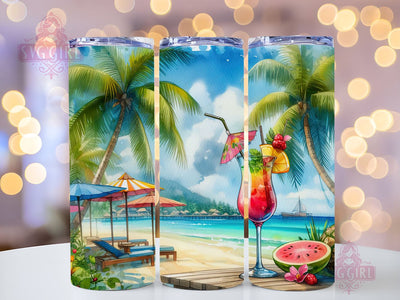 Summer Mojito Cocktail 20oz Tumbler Wrap Sublimation Design, Straight Tapered Tumbler Wrap, Day Drinking Season Tumbler Png, Instant Digital Download Sublimation SvggirlplusArt 