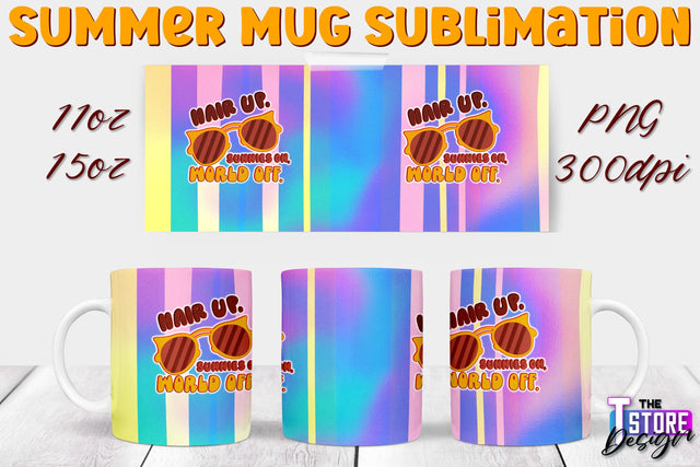 Summer Mug Sublimation | 11 Oz 15 Oz Mug Sublimation | PNG File Sublimation The T Store Design 