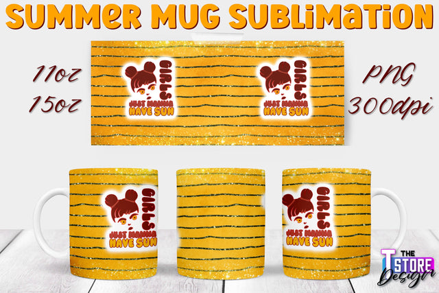 Summer Mug Sublimation | 11 Oz 15 Oz Mug Sublimation | PNG File Sublimation The T Store Design 