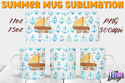 Summer Mug Sublimation | 11 Oz 15 Oz Mug Sublimation | PNG File Sublimation The T Store Design 