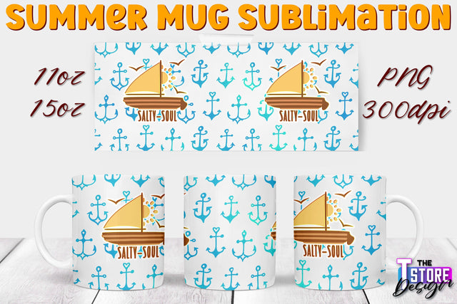 Summer Mug Sublimation | 11 Oz 15 Oz Mug Sublimation | PNG File Sublimation The T Store Design 