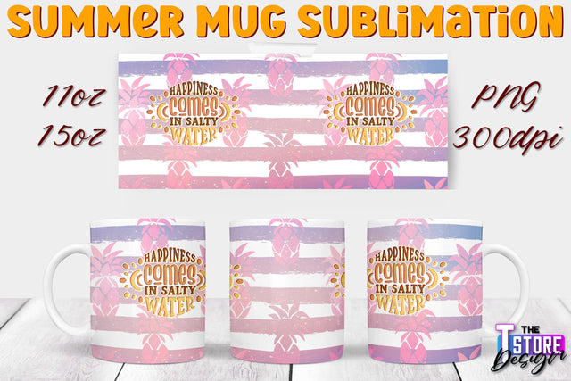 Summer Mug Sublimation | 11 Oz 15 Oz Mug Sublimation | PNG File Sublimation The T Store Design 