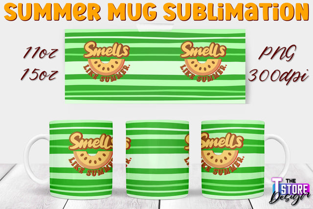 Summer Mug Sublimation | 11 Oz 15 Oz Mug Sublimation | PNG File Sublimation The T Store Design 