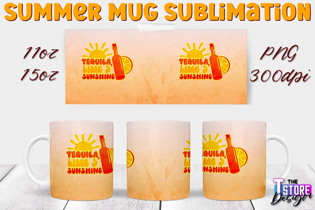 Summer Mug Sublimation | 11 Oz 15 Oz Mug Sublimation | PNG File Sublimation The T Store Design 