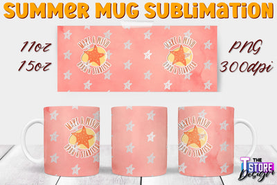 Summer Mug Sublimation | 11 Oz 15 Oz Mug Sublimation | PNG File Sublimation The T Store Design 