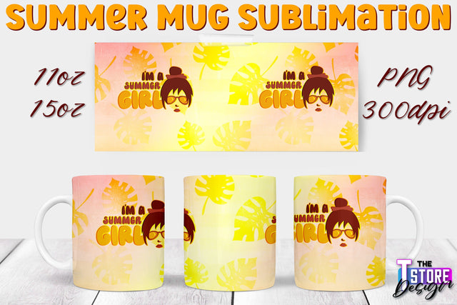 Summer Mug Sublimation | 11 Oz 15 Oz Mug Sublimation | PNG File Sublimation The T Store Design 