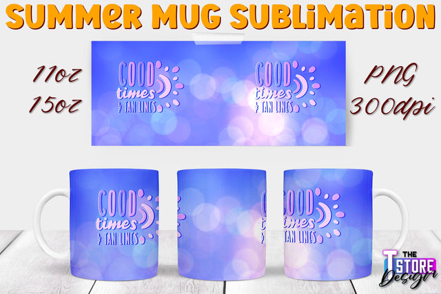 Summer Mug Sublimation | 11 Oz 15 Oz Mug Sublimation | PNG File Sublimation The T Store Design 