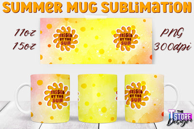 Summer Mug Sublimation | 11 Oz 15 Oz Mug Sublimation | PNG File Sublimation The T Store Design 