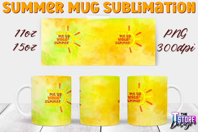 Summer Mug Sublimation | 11 Oz 15 Oz Mug Sublimation | PNG File Sublimation The T Store Design 