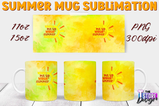Summer Mug Sublimation | 11 Oz 15 Oz Mug Sublimation | PNG File Sublimation The T Store Design 