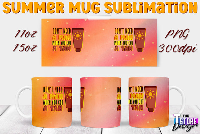 Summer Mug Sublimation | 11 Oz 15 Oz Mug Sublimation | PNG File Sublimation The T Store Design 
