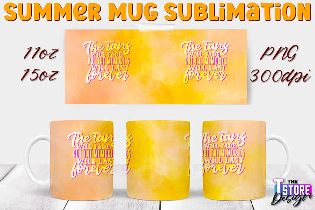 Summer Mug Sublimation | 11 Oz 15 Oz Mug Sublimation | PNG File Sublimation The T Store Design 