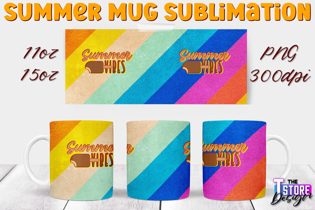 Summer Mug Sublimation | 11 Oz 15 Oz Mug Sublimation | PNG File Sublimation The T Store Design 