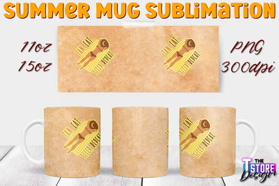 Summer Mug Sublimation | 11 Oz 15 Oz Mug Sublimation | PNG File Sublimation The T Store Design 