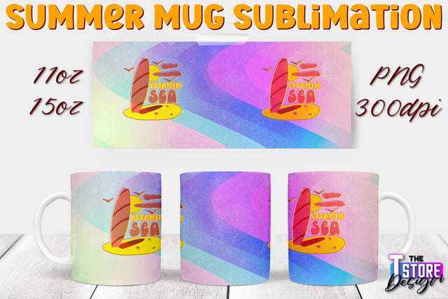 Summer Mug Sublimation | 11 Oz 15 Oz Mug Sublimation | PNG File Sublimation The T Store Design 