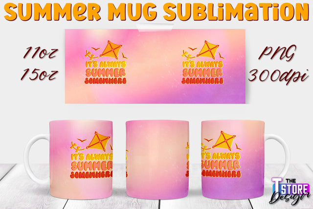 Summer Mug Sublimation | 11 Oz 15 Oz Mug Sublimation | PNG File Sublimation The T Store Design 