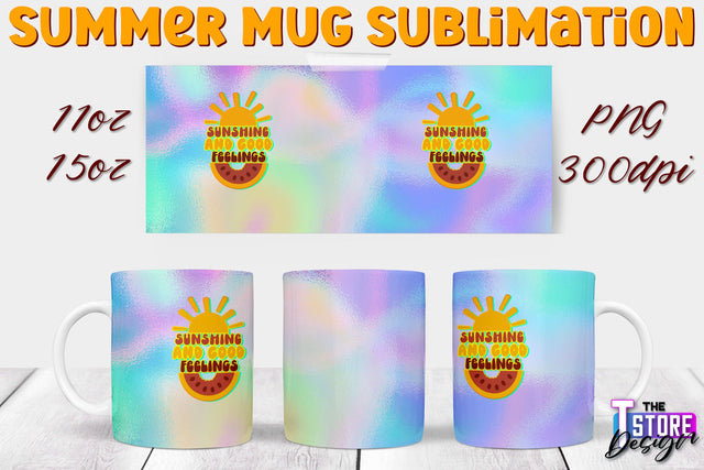 Summer Mug Sublimation | 11 Oz 15 Oz Mug Sublimation | PNG File Sublimation The T Store Design 