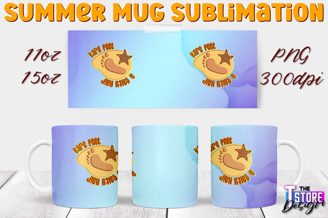 Summer Mug Sublimation | 11 Oz 15 Oz Mug Sublimation | PNG File Sublimation The T Store Design 