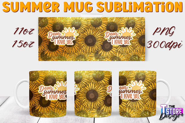 Summer Mug Sublimation | 11 Oz 15 Oz Mug Sublimation | PNG File Sublimation The T Store Design 