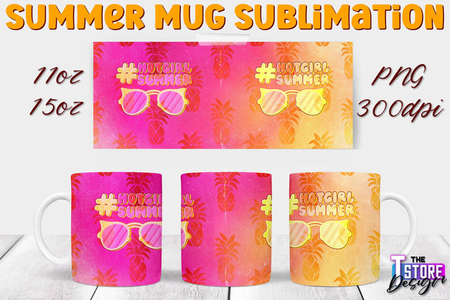 Summer Mug Sublimation | 11 Oz 15 Oz Mug Sublimation | PNG File Sublimation The T Store Design 