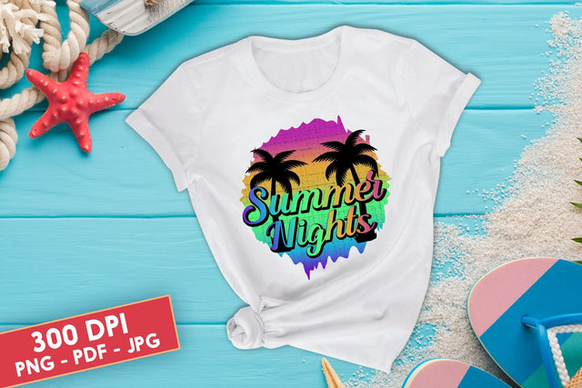 Summer Nights PNG Sublimation Design Sublimation CraftLabSVG 