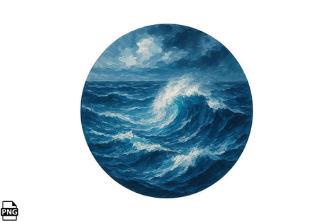 Summer Ocean Waves PNG Clipart Bundle Printable File Sublimation Creativedesigntee 