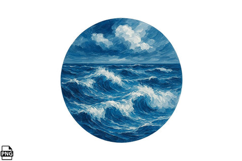 Summer Ocean Waves PNG Clipart Bundle Printable File Sublimation Creativedesigntee 