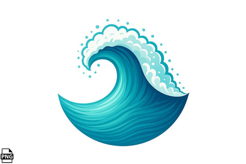 Summer Ocean Waves PNG Clipart Bundle Printable File Sublimation Creativedesigntee 