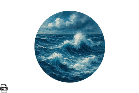 Summer Ocean Waves PNG Clipart Bundle Printable File Sublimation Creativedesigntee 