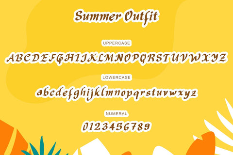 Summer Outfits Font Prasetya Letter 