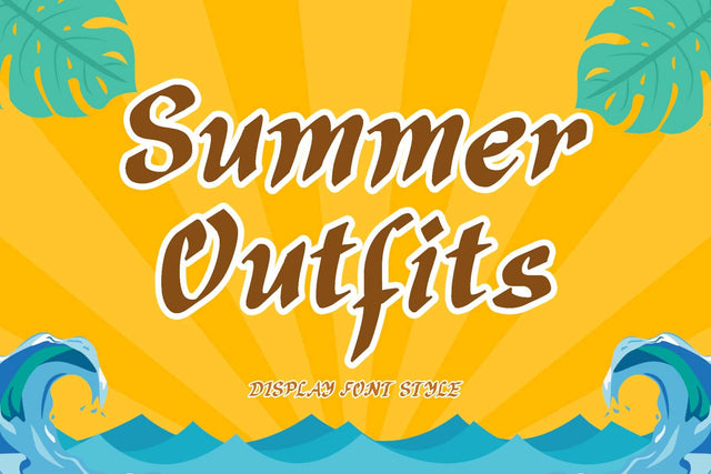 Summer Outfits Font Prasetya Letter 