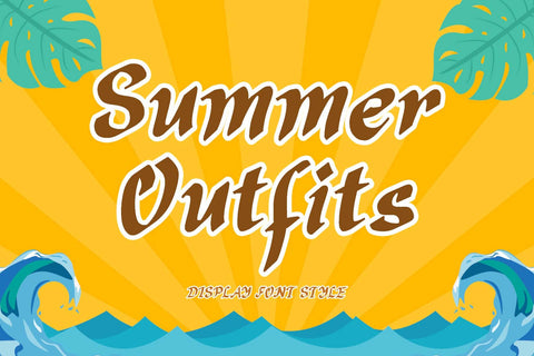Summer Outfits Font Prasetya Letter 