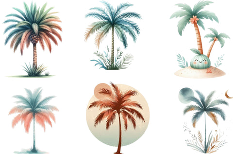 Summer Palm Tree Clipart Sublimation SVGista 