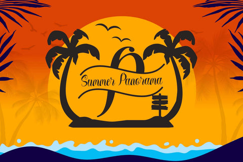 Summer Panorama Monogram Font Prasetya Letter 