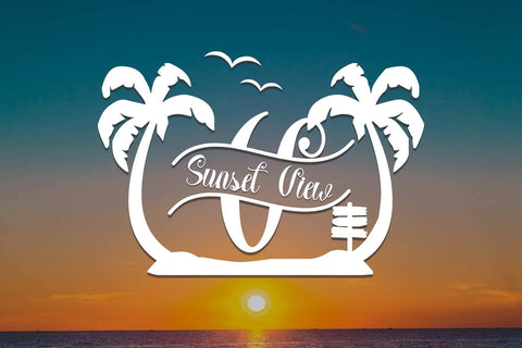 Summer Panorama Monogram Font Prasetya Letter 