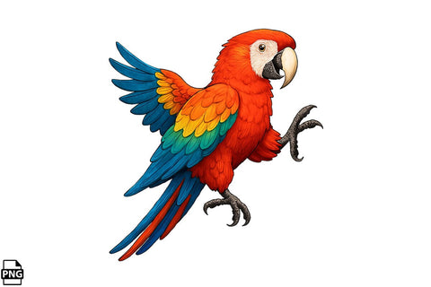 Summer Parrot PNG Clipart Bundle Printable File Sublimation Creativedesigntee 