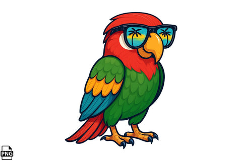 Summer Parrot PNG Clipart Bundle Printable File Sublimation Creativedesigntee 