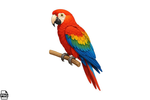 Summer Parrot PNG Clipart Bundle Printable File Sublimation Creativedesigntee 