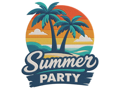 Summer Party Embroidery Design Embroidery/Applique DESIGNS designartist 