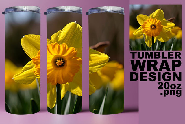 Summer Petals Tumbler Wrap - Realistic Design Sublimation afrosvg 