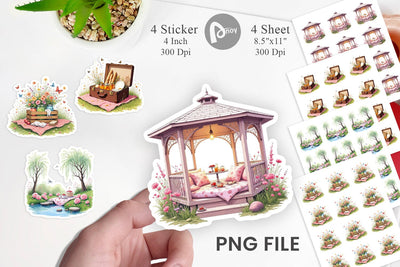 Summer Picnic Dreams Sticker Sublimation artnoy 