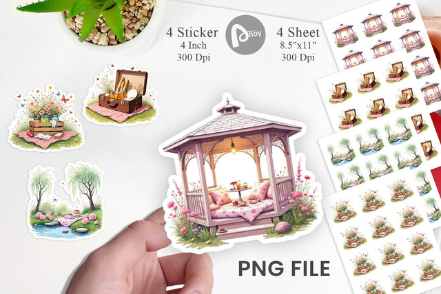 Summer Picnic Dreams Sticker Sublimation artnoy 