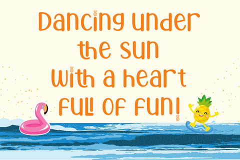 Summer Pineapple Font AEN Creative Store 