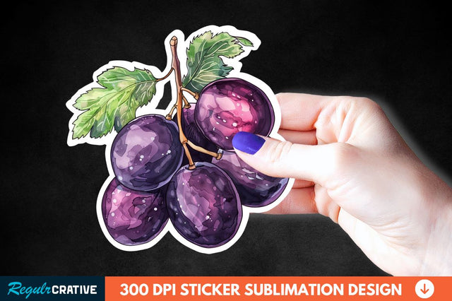 Summer Plums Sticker Clipart Sublimation Regulrcrative 
