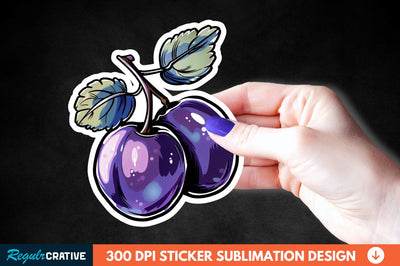 Summer Plums Sticker Clipart Sublimation Regulrcrative 