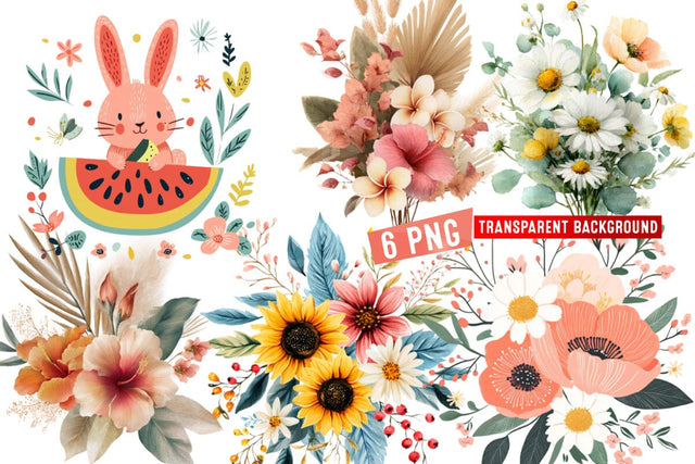 Summer png,Summer Clipart png,Whismcal Summer Spring Clipart Sublimation BlackCatsMedia 