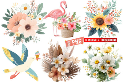 Summer png,Summer Clipart png,Whismcal Summer Spring Clipart Sublimation BlackCatsMedia 